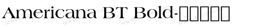 Americana BT Bold字体转换